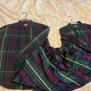 Holiday plaid brother/sister pieces